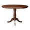 International Concepts Round 36 in Rd Top Pedestal Table, 12 in Leaf, 34.9 inH, Adjustable Height, Espresso, 36 in W, 48 in L K581-36RXT-6B - alternate 5